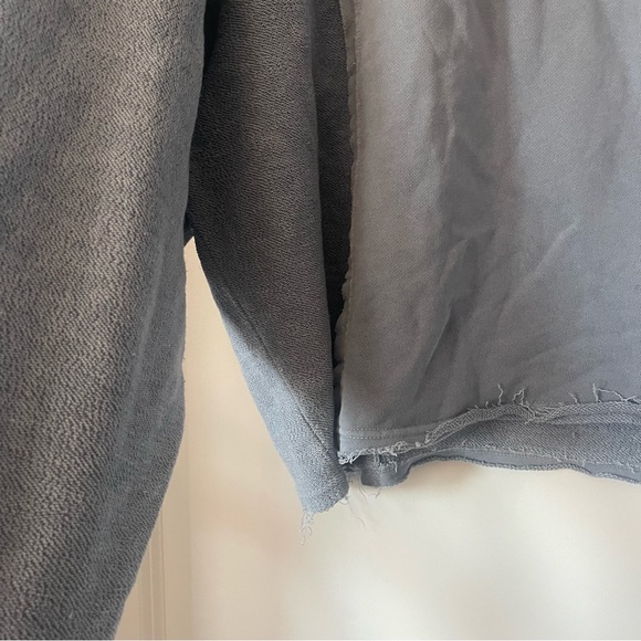 *boutique* Peach Love dusty blue pullover distressed - Picture 6 of 7